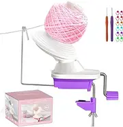 Anti-Slip Yarn Winder, Yarn Ball Winder for Crocheting, Efficiently Make Neat Yarn Cake, Yarn Winder with Lower Noise for Fiber and Wool Thread Balls, Knitting Lover's Helper Gift (Purple)