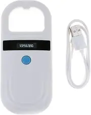 Pet Microchip Scanner Animal Tag Scanner, Portable Handheld Rechargeable Reader RFID EMID, FDX‑B (ISO1784/85) 134.2kHz Standard with High Brightness OLED Display 128pcs of Tag Information Storage