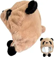 [Generic] Panda Hat, Bear Ears Beanie - Panda Head Beanie Hat Warm Cute Animal Ears - Plush Hat, Soft Panda Headpiece for Mother's Day, Office, Kids, Family