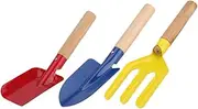 Kisangel 3pcs Gardening Hand Trowel Metal Shovels for Soil Digging and Planting Includes Blue Red for Efficient Garden Work
