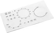 HALLMERS 3 Dials 60-250 Degree Celsius Timer Gradient Clockwise + 14 Oven Symbols Decal Control Panel Labels (Black Print Clear Adhesive) Replacement Temperature Sticker Electric Grill Gas Temp Knob