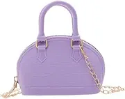 [JienClound] Little Girls Handbag Mini Chain Crossbody Shoulder Bag Shell Shape Zip Around Dome Tote Top Handle Bag