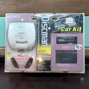New Sony Discman D-E206CK Portable Compact Disc CD Player Silver Walkman Car
