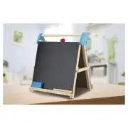 Kids Wooden Tabletop Easel 3 In 1 Art Station Blackboard Chalkboard Draw Paper