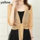 Women Sun Protection Short Mesh Shawl Coats 3/4 Sleeve Jacket Wrap Cardigan Top