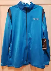 NWT AND1 Men's Full Zip Lightweight Warm-up Jacket Bright Blue X-Large