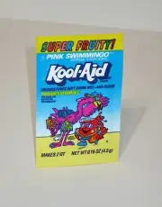 Vtg 1980's 1990's Kool Aid Super Fruity Pink Swimmingo Drink Mix Unopened Packet