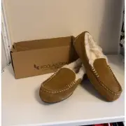 Koolaburra by UGG Women's Lezly Slipper Suede Chestnut Size 7