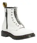 Dr. Martens Doc 1460 Twin Double Zip Boots 8 Eye White Sendal Women’s Size 9