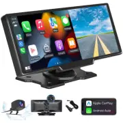 10.26" Portable 2.5K Dash Camera Car IPS Screen Wireless Carplay & Android Auto