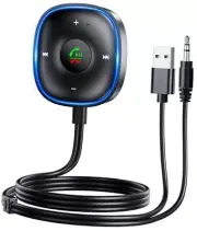 Bluetooth 5.3 Aux Car Adapter, Bluetooth Receiver for Car [Dual Black1