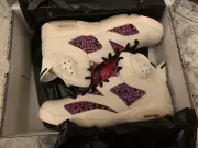 Nike Air Jordan 6 Retro Q54 Sail Black Orange CZ4152-101 Men's Size 10 US