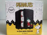 Peanuts Snoopy Puffer Jacket Puffy Coat Collectible 4L Mini Fridge Holds 6 Cans