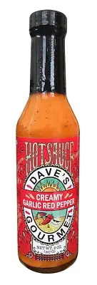 Dave'S Gourmet Creamy Garlic Red Pepper Hot Sauce, 8 Ounce