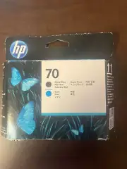 C9404A #70 Original OEM Genuine HP Matte Black/Cyan Printhead exp. 03-2019