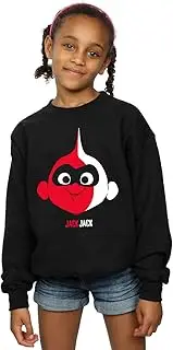 [Absolute Cult] Disney Girls Incredibles 2 Incredible Baby Sweatshirt Black 9-11 Years