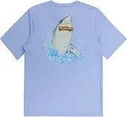 [Guy Harvey] Boy's Short Sleeve Performance Shirt with 30+ UPF Sun Protection