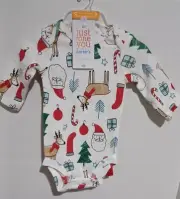 JUST ONE YOU-Carters-One Piece w/ Long Sleeves & Pants - Brand New- Newborn Size