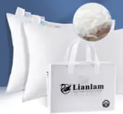 Luxury Canadian White Goose down Pillow Queen Size Set of 2-900+ Fill Power, Sof