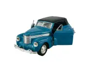 WELLY 1938 OPEL KAPITAN CABRIOLET BLUE OLD TIMER 1:34 DIE CAST METAL MODEL NEW