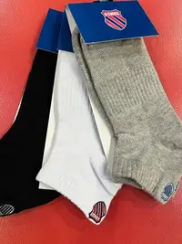 在飛比找Yahoo!奇摩拍賣優惠-5號倉庫 K-SWISS 襪子 薄襪 網球襪 白SX7263