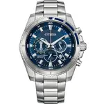 CITIZEN 星辰 CHRONOGRAPH 紳男計時手錶-藍面/44MM AN8201-57L