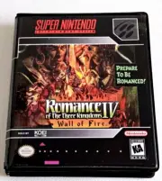 Romance of the Three Kingdoms IV Wall of Fire (Super Nintendo) SNES Rigid Box