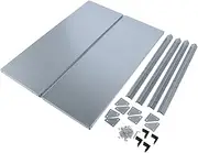 Metal Potting Bench 120KG Load 错误 Galvanized Iron Double Layers Greenhouse Potting Table Rubber Feet Indoor Outdoor