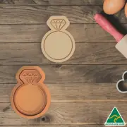 Diamond Ring Cookie Cutter And Embosser Stamp