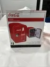 Coca-Cola 6-Can Portable Mini Cooler Fridge, Car & Wall Plugs, Cools to 32°, New