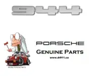 Genuine Porsche 944 (83-89) Emblem Silver Rear Trunk Panel Badge OEM 94455919301 (for: Porsche)