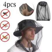 4x Anti-Mosquito Bug Bee Fly Insect Head Net Protection Fishing Hiking Garden