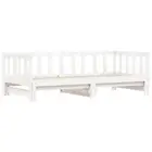 Day Bed With Trundle White 92X187 Cm Single Size Solid Wood Pine pine wood Sofa