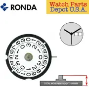 Genuine Ronda 509 Quartz Watch Movement 3 Hands Big Date at 3