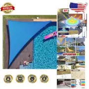Waterproof 190 GSM Blue Sun Shade Sail for Patios & Pool Areas - 3