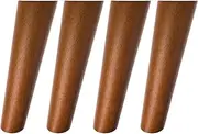 Round Solid Wood Furniture Legs Sofa Legs Perfect for Mid-Century Modern/Great IKEA hack for Sofa, Couch, Bed, Coffee Table (8 Inches,Set of 4, Walnut Color)