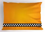 Yellow Retro Pillow Sham Decorative Pillowcase 3 Sizes for Bedroom Decor