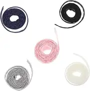 NUOBESTY Elegant Fabric Lace Elastic Headband 5pcs DIY Supply for Baby Adult Hair Band Dec