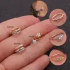 Jewelry Hoop 1√ Piercing Cartilage Ear Tragus Septum Daith Ring Ring Nose Flora#