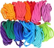 DIYEAH Loom Potholder Loops 192pcs Weaving Refill Elastic Bulk Craft Supplies With Multiple Colors for DIY Crafts