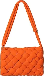 [NAARIIAN] Puffer Woven Crossbody Bag Purse Handbags for Women, Quilted Hobo Carryall Bag Shoulder Bags with Adjustable Strap