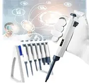 Lab Micropipette,20-5000μl,Manual Adjustable Single Channel Pipettes,with Digital Display,121°C High Temperature Disinfection,Accurate and Calibrated Lab Pipettes,1000-5000ul