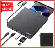 USB 3.0 Type-C External CD DVD ROM RW Burner Laptop PC Mac Windows