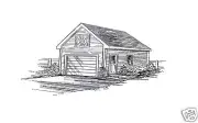 16 x 24 1 Car FG Garage Building Plans with Attic & 9 1/2 Roof Pitch