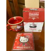 在飛比找蝦皮購物優惠-Hello kitty仿琺瑯造型杯碗組(7-11)