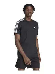 adidas Black Train Essentials 3-Stripes Training T-Shirt (4Q4820) | $53