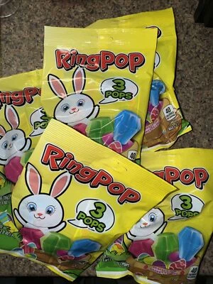 Ring Pop Candy 3 Pops Per Bag X5 (15 Individually Wrapped)