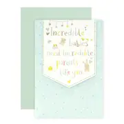 Connections from Hallmark Multiple Births Baby Congratulations Card - Incredible Parents