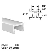 Food-Grade Nylon Plastic U-Channel Push-On Trim, Ht. 5/16" x Wd. 1/4" - 25 ft