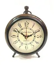 Brass Antique Wooden Table Clock 5 inch Wall Clock Designer Big Clock Home Decor